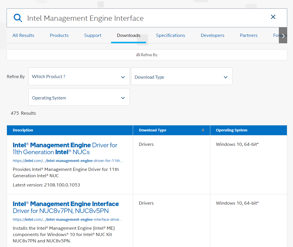 intel management engine interface windows 7 error code 10